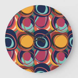 Natural Form Seamless: Abstract Circle Beauty. Large Clock