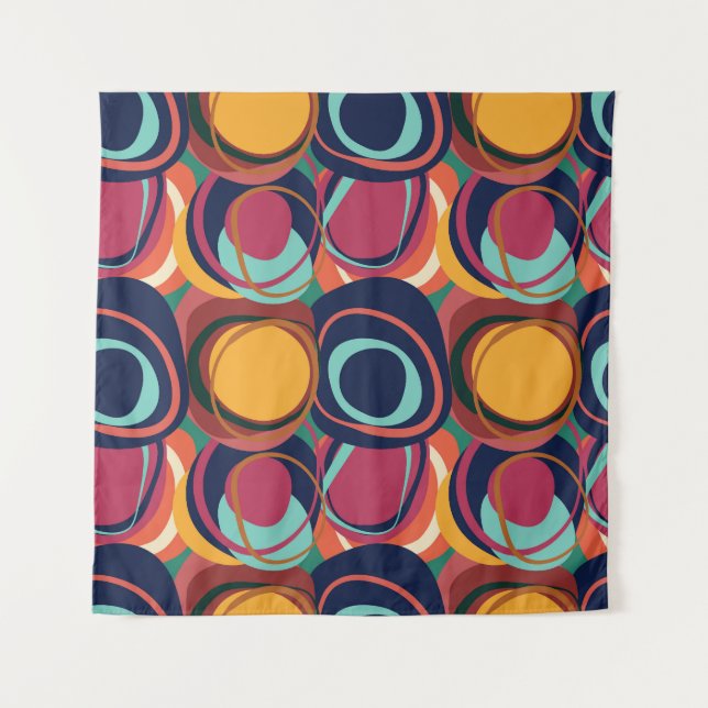 Natural Form Seamless: Abstract Circle Beauty. Tapestry (Front)