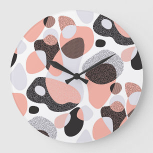 Natural Forms: Geometric Seamless Texture. Large Clock