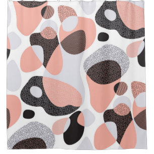 Natural Forms: Geometric Seamless Texture. Shower Curtain