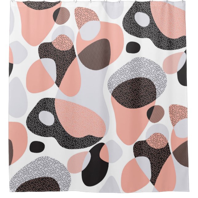 Natural Forms: Geometric Seamless Texture. Shower Curtain (Front)