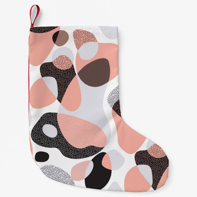 Natural Forms: Geometric Seamless Texture. Small Christmas Stocking (Front)