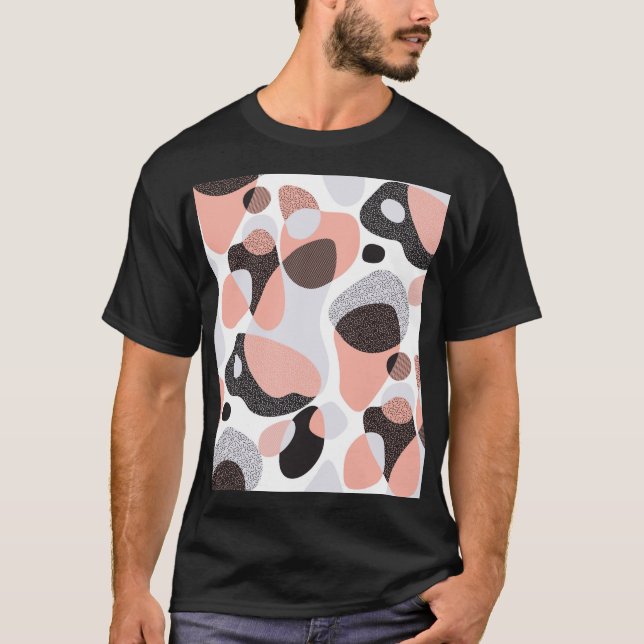 Natural Forms: Geometric Seamless Texture. T-Shirt (Front)