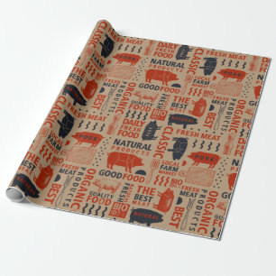 Natural Fresh Meat Pattern Wrapping Paper
