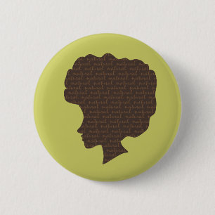 Natural 'Fro 6 Cm Round Badge