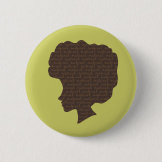 Natural 'Fro 6 Cm Round Badge