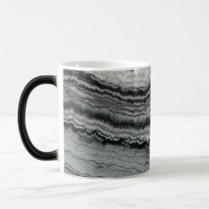 Natural gemstone black white agate marble stone magic mug