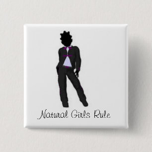 Natural Girl 15 Cm Square Badge