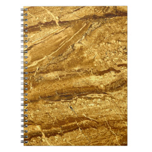 Natural gold marble tiles pattern notebook