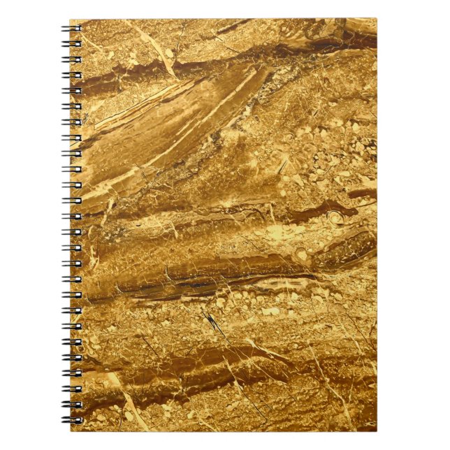 Natural gold marble tiles pattern notebook (Front)