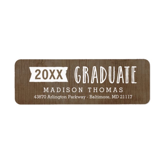 Natural Grad Graduation Address Label (Front)
