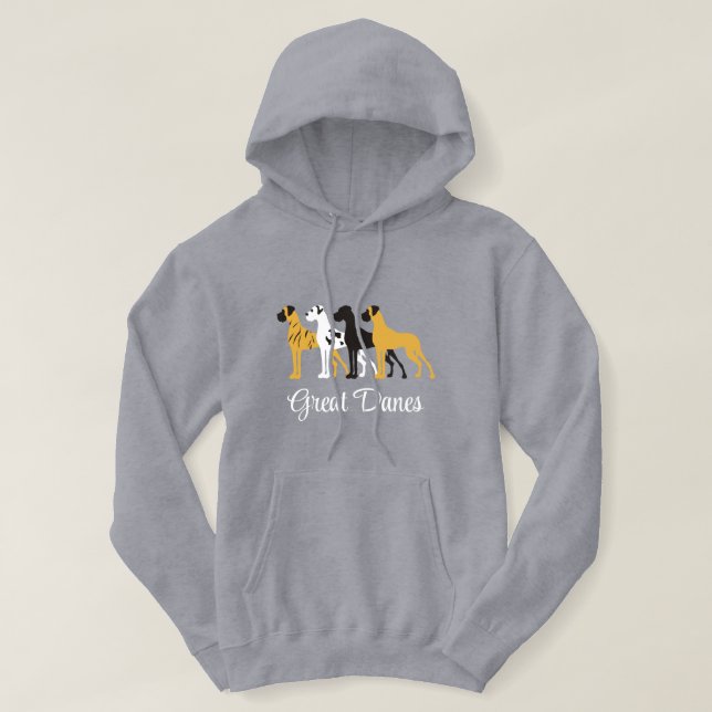Natural Great Dane Hoodie (Design Front)