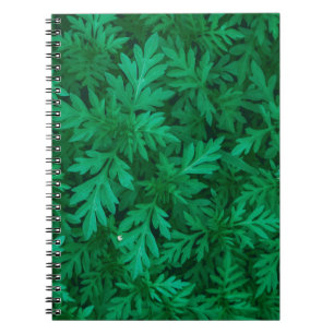 Natural green background from green leaves abstrac notebook