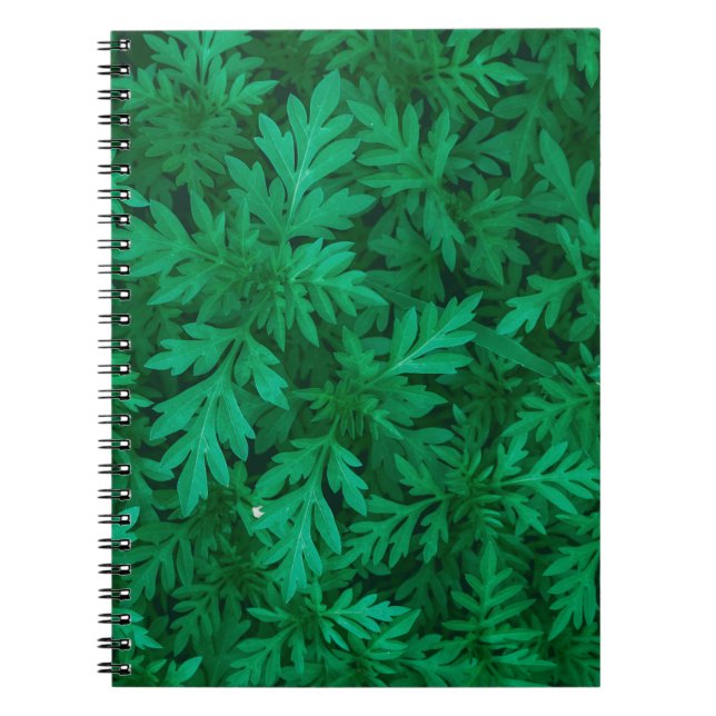 Natural green background from green leaves abstrac notebook (Front)