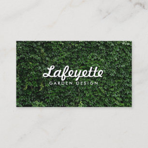 Natural Green Leaf Wall Eco-Friendly Garden Design Business Card