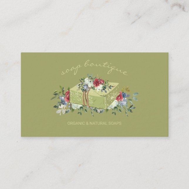 Natural Green Soap Business Card (Front)