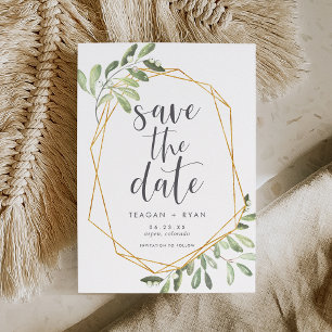 Natural Greenery   Watercolor Botanical Save The Date