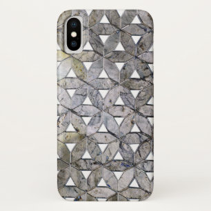 Natural Grey Stone Mosaic pattern flower of life Case-Mate iPhone Case