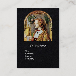 NATURAL HAIR BEAUTY,COSMETICS MONOGRAM Black Paper Business Card