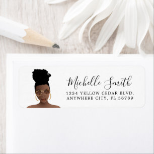 Natural Hair Beauty, Top Knot & Gold Shades