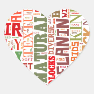 Natural Hair Inspired Heart Sticker