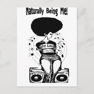Natural Hair T shirt Postcard