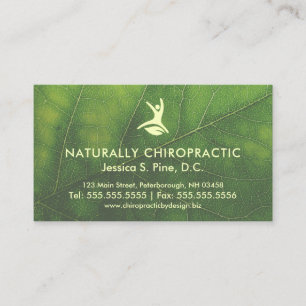Natural Health Leaf Chiropractor Appointment Card