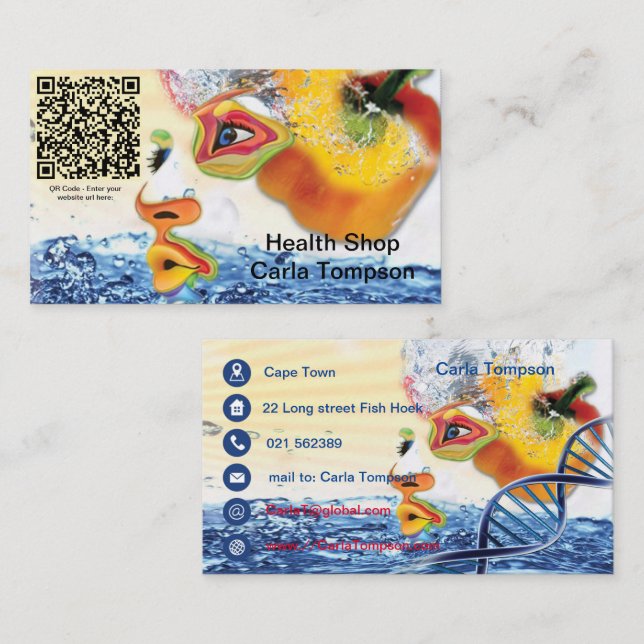 Natural Health shop Business C Business Card (Front/Back)