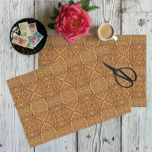 Natural Hessian Jute Plant Fibre Print - Crafting Tissue Paper