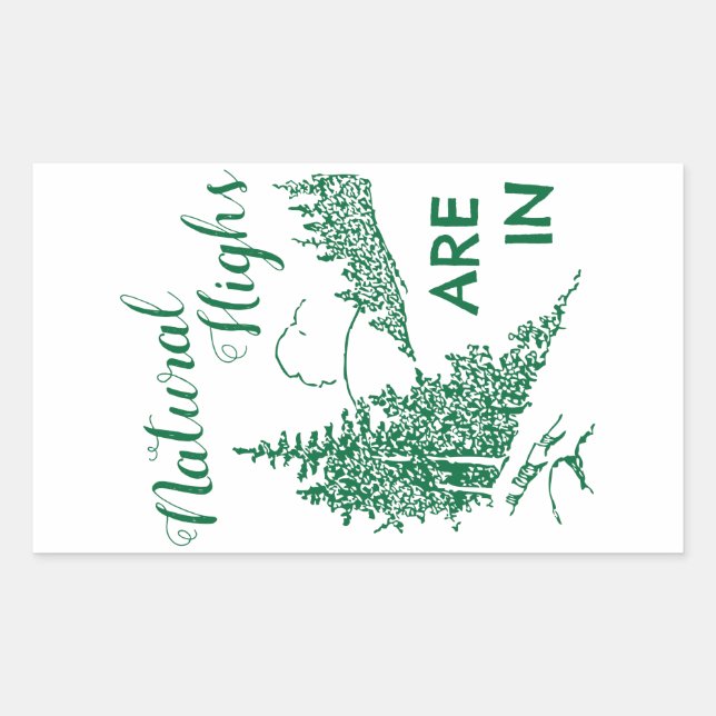 Natural Highs Are In Rectangular Sticker (Front)