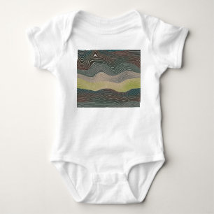 Natural Hills: Landscape Pattern Baby Bodysuit