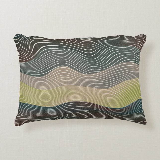 Natural Hills: Landscape Pattern Decorative Cushion (Front)