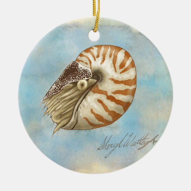 Natural History Nautilus Ornament (Front)