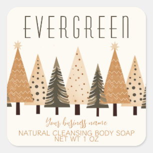Natural Holiday Scented Soap Modern Label