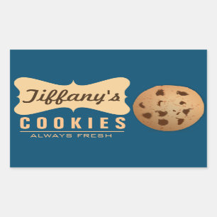 Natural Homebaked Gourmet Handmade Cookies Rectangular Sticker