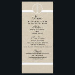 Natural Kraft Rustic Minimal Wedding Menu Card<br><div class="desc">Matching items in this design are available.</div>