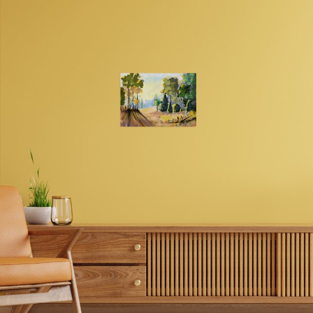 Natural landscape and undergrowth in forest, wall  poster (Living Room 2)
