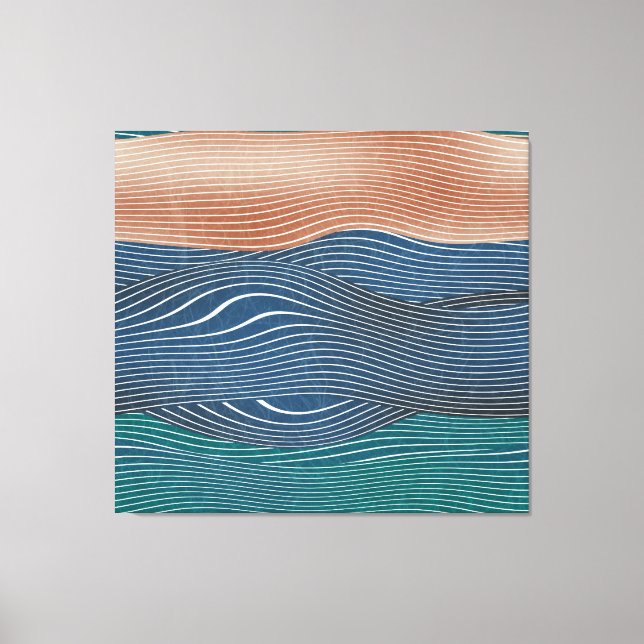 Natural landscape hills: seamless pattern. canvas print (Front)