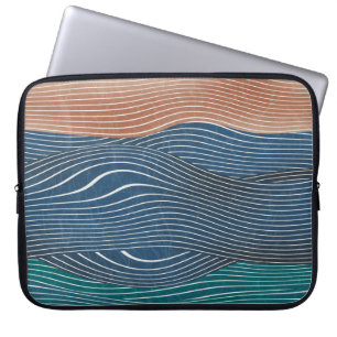Natural landscape hills: seamless pattern. laptop sleeve