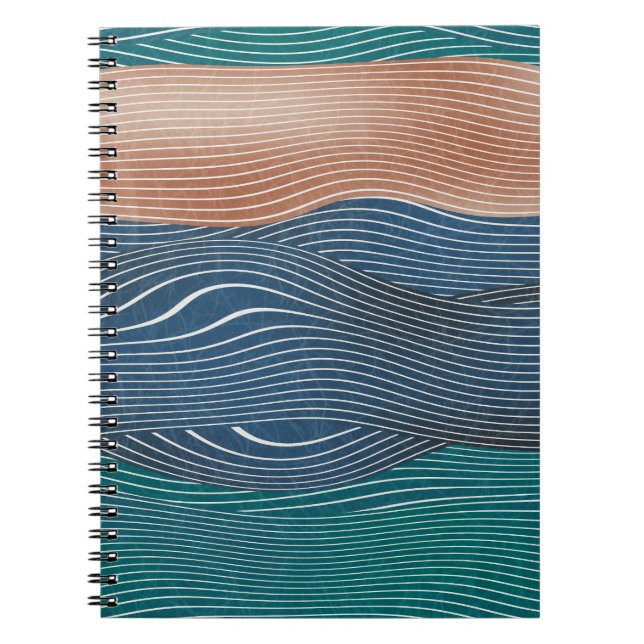 Natural landscape hills: seamless pattern. notebook (Front)