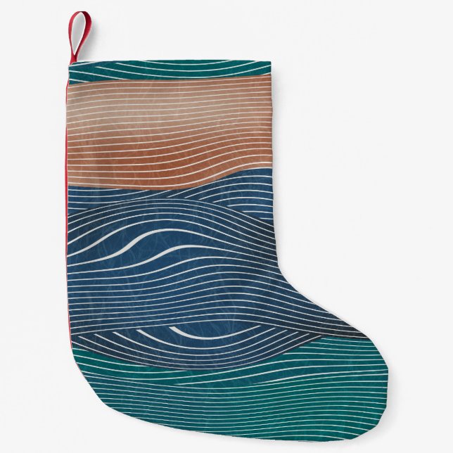 Natural landscape hills: seamless pattern. small christmas stocking (Front)