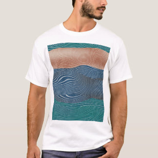 Natural landscape hills: seamless pattern. T-Shirt