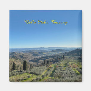 Natural landscape in Tuscany, travel Italy Magnet