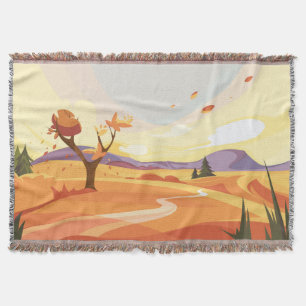 Natural landscape Throw Blanket