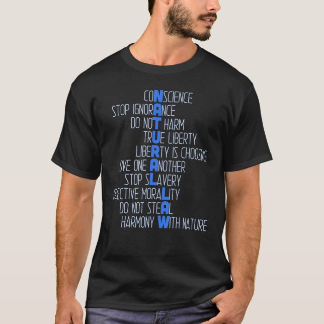 Natural Law Morality Stop Ignorance Freedom Gift T-Shirt (Front)