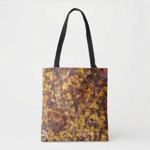 Natural leaf litter tote bag