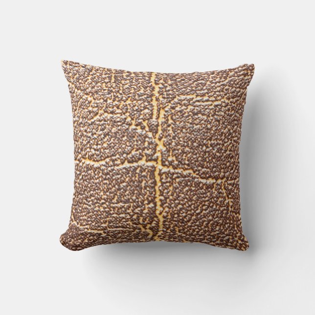 Natural leather book cover texture abstract, aged, cushion (Front)