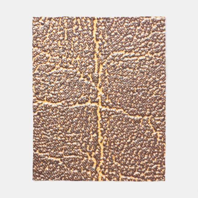 Natural leather book cover texture abstract, aged, fleece blanket (Front)