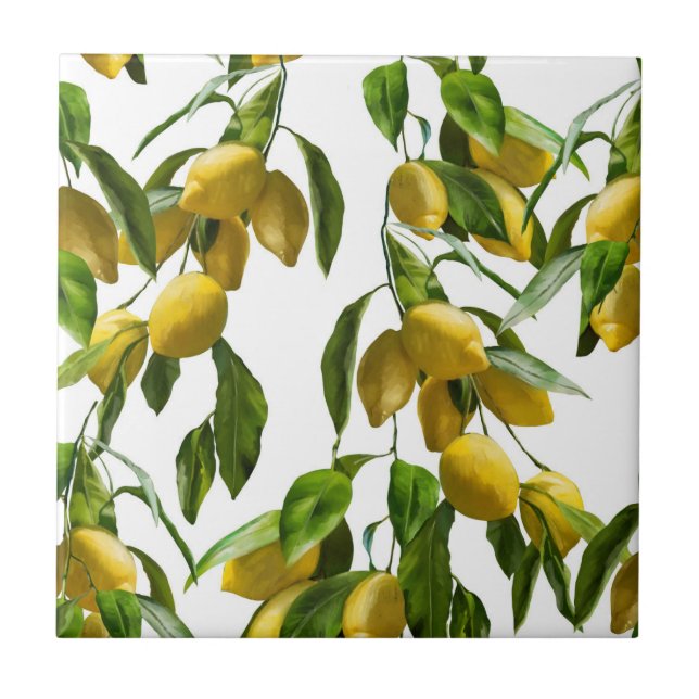 Natural lemons, beautiful tile (Front)