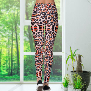 Natural Leopard Print Pattern Leggings